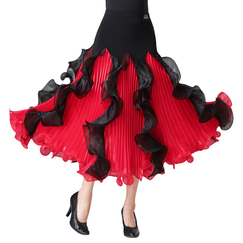 adult women ballroom dance skirt waltz tango foxtrot everning dress long skirt dance stage performance practise, Black;red
adult women ballroom dance skirt waltz tango foxtrot everning dress long skirt dance stage performance practise, Black;red
