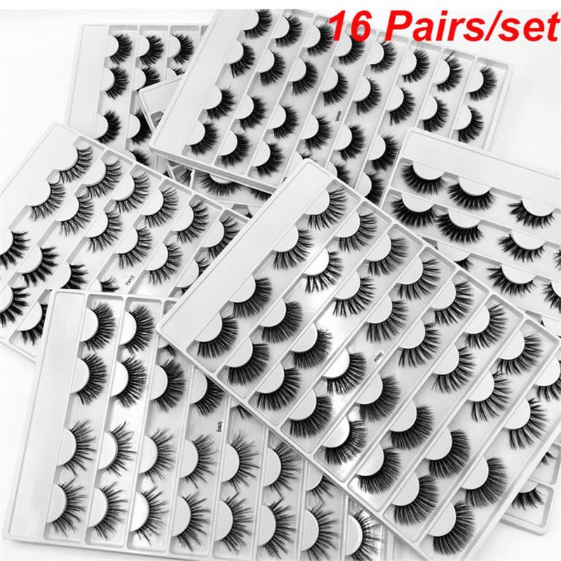 16 Pairs/set Multipack Natural Long Lashes 3D Soft Faux Mink Hair Makeup False Eyelashes Full Volume Thick Wispy Fluffy Lashes
16 Pairs/set Multipack Natural Long Lashes 3D Soft Faux Mink Hair Makeup False Eyelashes Full Volume Thick Wispy Fluffy Lashes