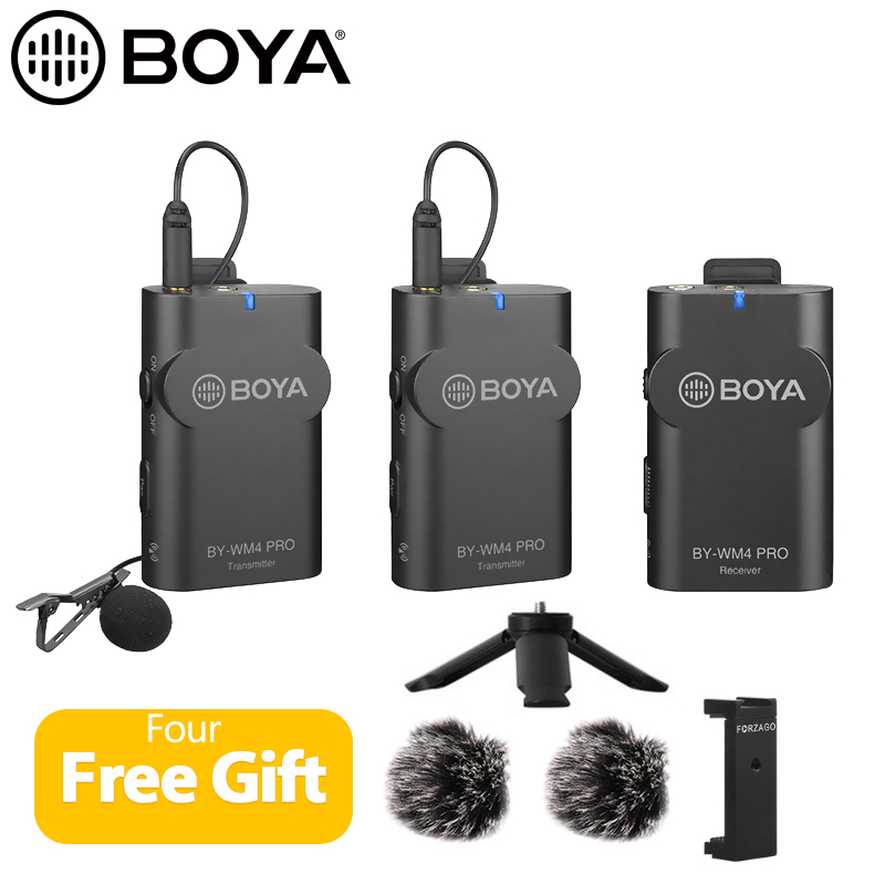 Boya BY-WM4 PRO K1 K2 Wireless Condenser Microphone System Lavalier Lapel Interview Mic for Canon Nikon Cameras
Boya BY-WM4 PRO K1 K2 Wireless Condenser Microphone System Lavalier Lapel Interview Mic for Canon Nikon Cameras