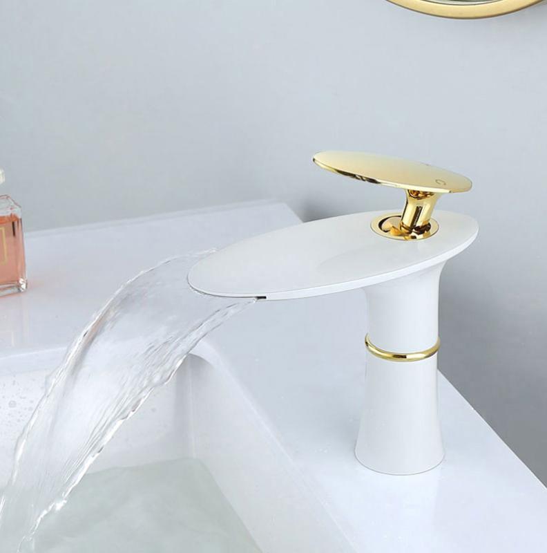 Basin Waterfall Faucet Bathroom Sink Faucet Single Handle Hole Basin Mixer Tap Gold White Grifo Lavabo Wash Hot and Cold Faucets
Basin Waterfall Faucet Bathroom Sink Faucet Single Handle Hole Basin Mixer Tap Gold White Grifo Lavabo Wash Hot and Cold Faucets