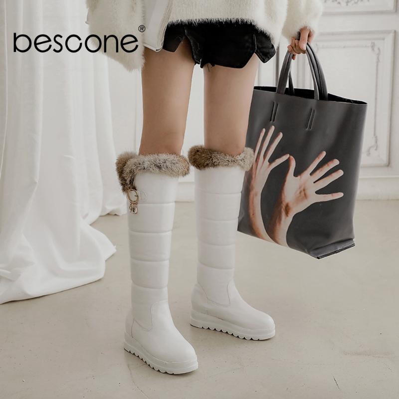 BESCONE Round Toe Women Knee-High Boots Winter Handmade Warm Solid Slip-On Med Heel Shoes Comfortable Ladies Snow Boots BM256, Black
BESCONE Round Toe Women Knee-High Boots Winter Handmade Warm Solid Slip-On Med Heel Shoes Comfortable Ladies Snow Boots BM256, Black