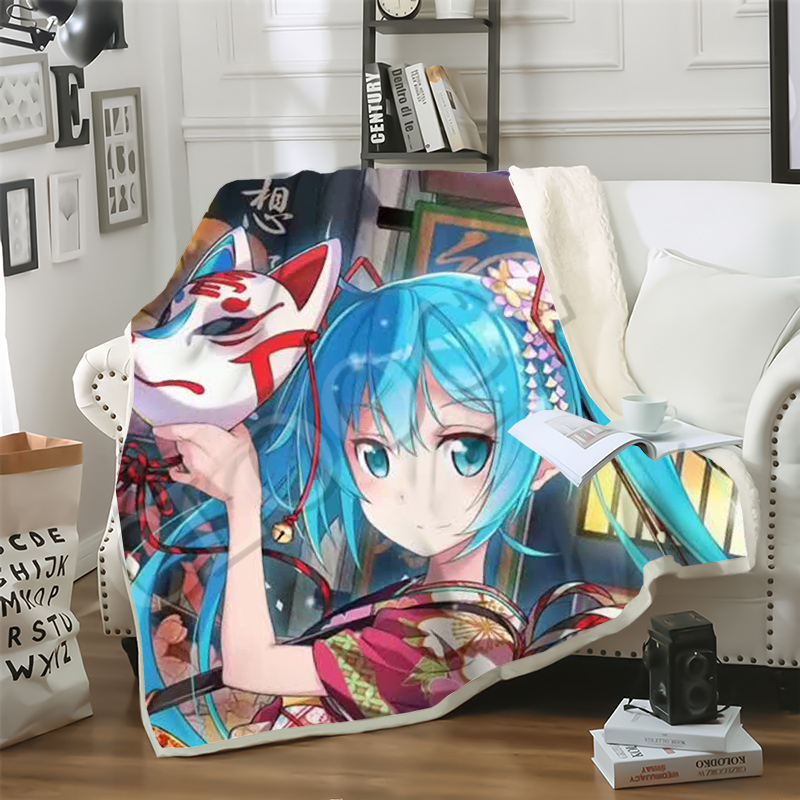 CLOOCL Factory Wholesale Anime Girl Miku Blankets 3D Print Fashion Casual Double Layer Sherpa Blanket on Bed Home Textiles Dreamlike Style
CLOOCL Factory Wholesale Anime Girl Miku Blankets 3D Print Fashion Casual Double Layer Sherpa Blanket on Bed Home Textiles Dreamlike Style