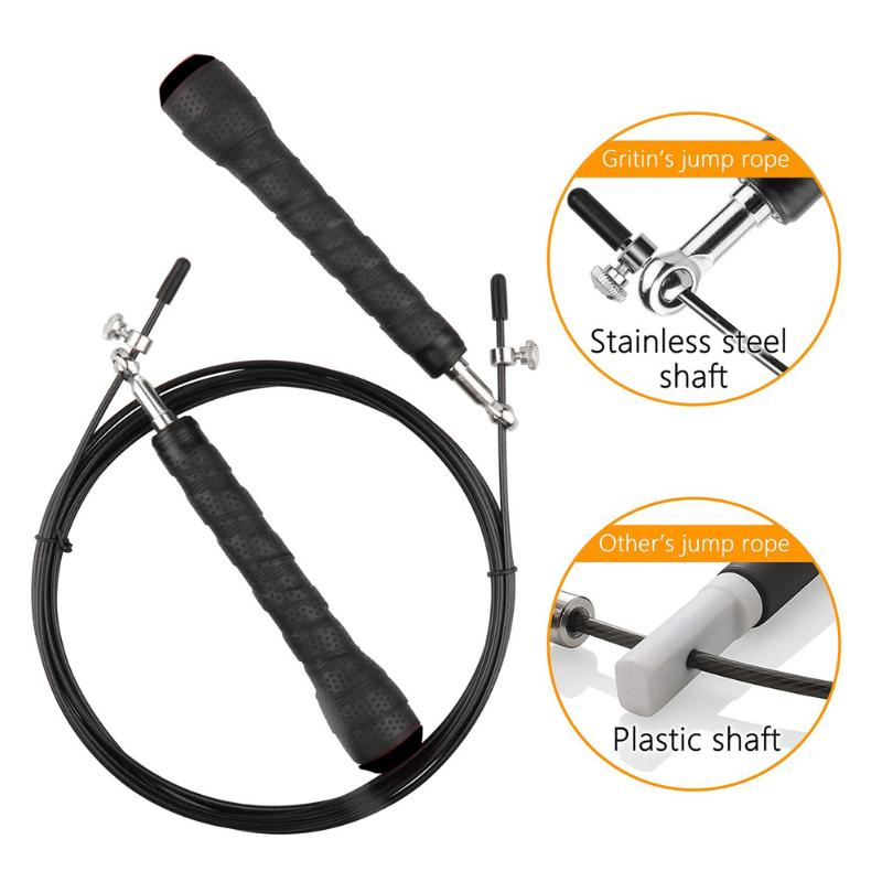 PVC Skipping Jump Rope Adjustable Steel Ball Bearings Non Slip Grips Cable for Fitness Gym &T8
PVC Skipping Jump Rope Adjustable Steel Ball Bearings Non Slip Grips Cable for Fitness Gym &T8
