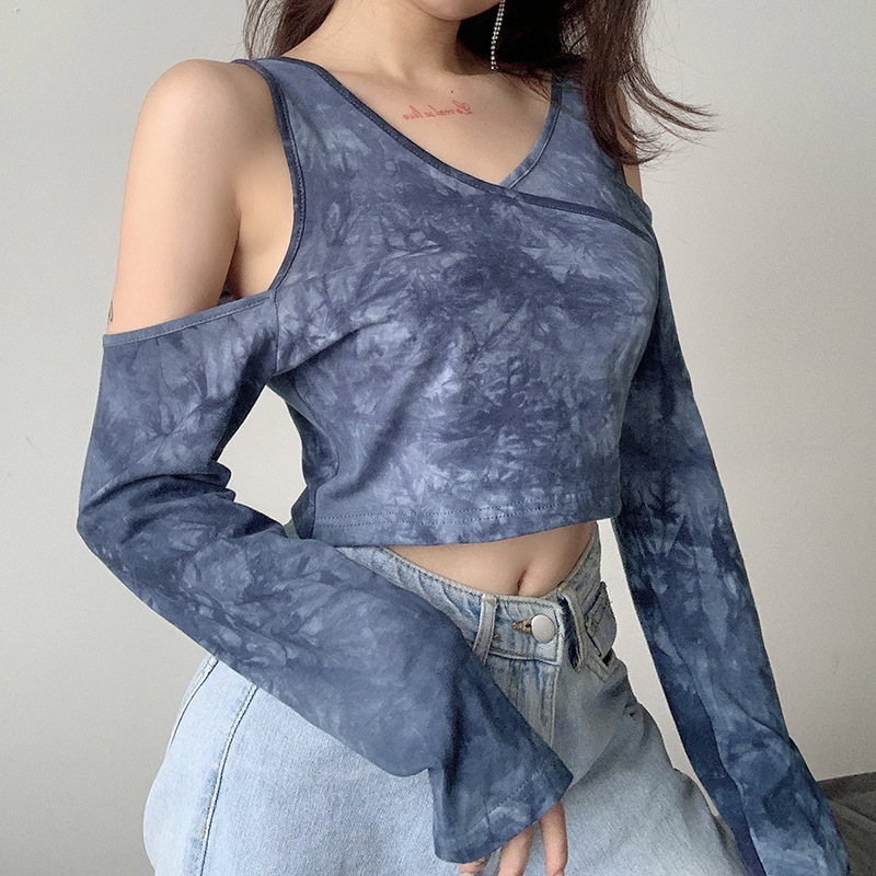 Sexy Women Blouse Top Autumn Tie Dye Print Shirt Sexy Off Shoulder Loose Blouse Casual Long Sleeve Streetwear Lady Top Femme, As photo shows
Sexy Women Blouse Top Autumn Tie Dye Print Shirt Sexy Off Shoulder Loose Blouse Casual Long Sleeve Streetwear Lady Top Femme, As photo shows