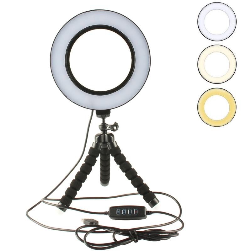 Dimmable LED Ring Light Mini Flexible Sponge Octopus Tripod Stand for Smartphone Camera YouTube Self-Portrait Shooting Makeup
Dimmable LED Ring Light Mini Flexible Sponge Octopus Tripod Stand for Smartphone Camera YouTube Self-Portrait Shooting Makeup