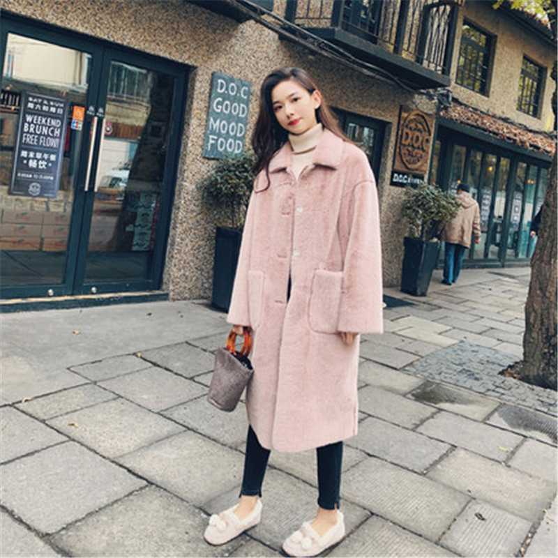 Imitation water velvet fur Women Long section Korean 2020 Winter New fur one Coat Fashion Loose Thick lamb Jacket W232, Pink
Imitation water velvet fur Women Long section Korean 2020 Winter New fur one Coat Fashion Loose Thick lamb Jacket W232, Pink
