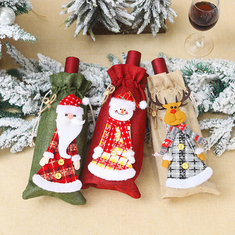 Christmas Wine Cover Bags Cute Snowman Santa Claus Elk Drink Bottle Bag New Year Dinner Cute Decoration
Christmas Wine Cover Bags Cute Snowman Santa Claus Elk Drink Bottle Bag New Year Dinner Cute Decoration