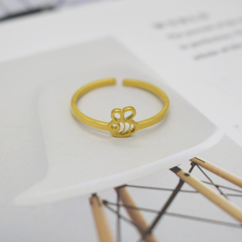 Female Male Trendy Jewelry Rings Lovely Little Gold Silver Bee Cute Ring Party Girls Gift Midi Ring Minimalist Jewelry Gifts
