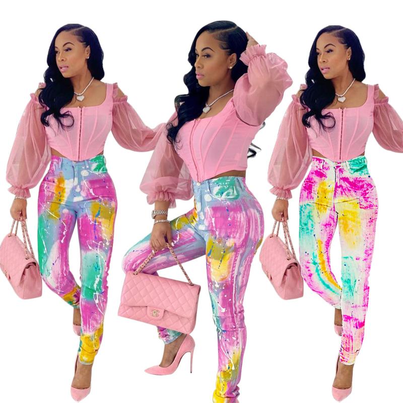 Echoine Women Tie-Dye Paint Activewear Print Denim Pants Retro Zipper Jeans Ripped Pencil Trousers High Waist Lady Pants, Light blue 1
Echoine Women Tie-Dye Paint Activewear Print Denim Pants Retro Zipper Jeans Ripped Pencil Trousers High Waist Lady Pants, Light blue 1