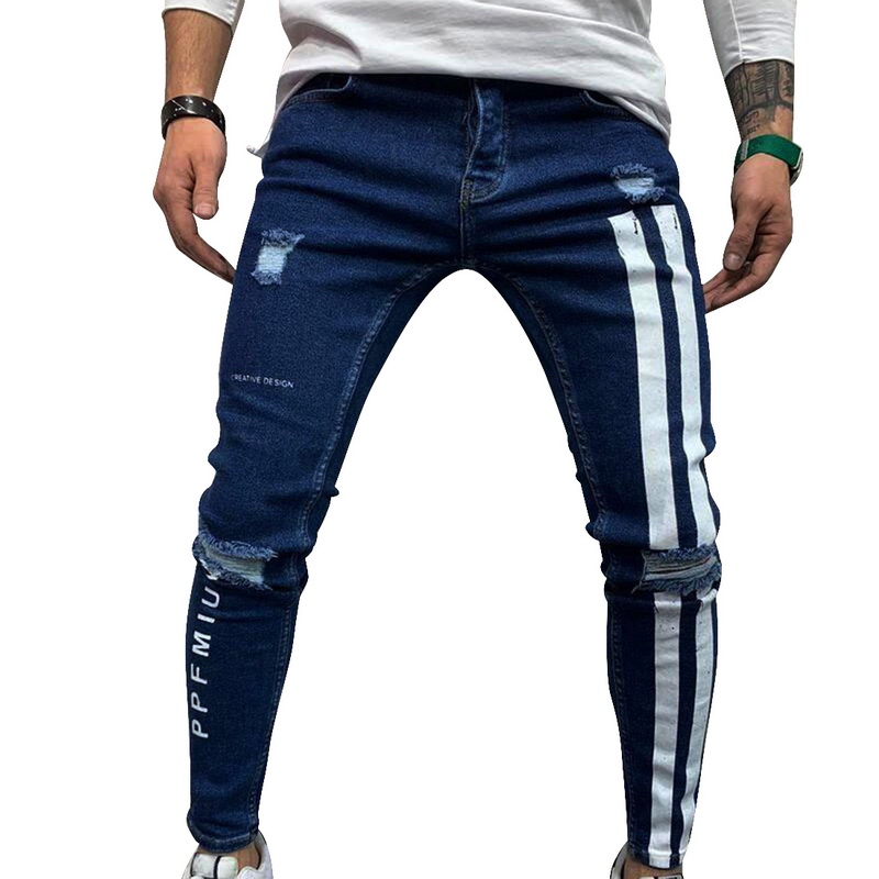UEFEZO Fashion Men Ripped Jeans For Men Striped Zipper Denim Hole Wash Vintage Hip Hop Work Trousers 2020 Autumn Jeans Pants, Blue
UEFEZO Fashion Men Ripped Jeans For Men Striped Zipper Denim Hole Wash Vintage Hip Hop Work Trousers 2020 Autumn Jeans Pants, Blue