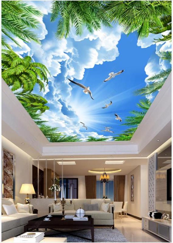 Custom ceiling wallpaper 3d zenith mural Hand-painted blue sky, white clouds, white pigeons, flowers and birds ceiling mural
Custom ceiling wallpaper 3d zenith mural Hand-painted blue sky, white clouds, white pigeons, flowers and birds ceiling mural