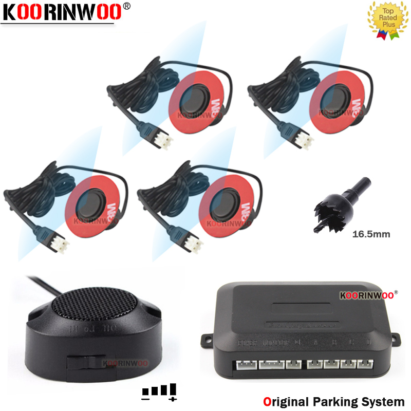 Koorinwoo Parking Sensor Parktronic 4 Black/silver/white Adjustable Speaker Switch Sound Reversing Radar Buzzer 12V Alarm System car
Koorinwoo Parking Sensor Parktronic 4 Black/silver/white Adjustable Speaker Switch Sound Reversing Radar Buzzer 12V Alarm System car