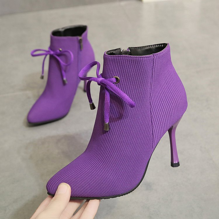 Women Boots Corduroy Butterfly-knot Boots Sexy High Heels Party Shoes Winter plus velvet Keep Warm Female zapatos de mujer, Purple
Women Boots Corduroy Butterfly-knot Boots Sexy High Heels Party Shoes Winter plus velvet Keep Warm Female zapatos de mujer, Purple