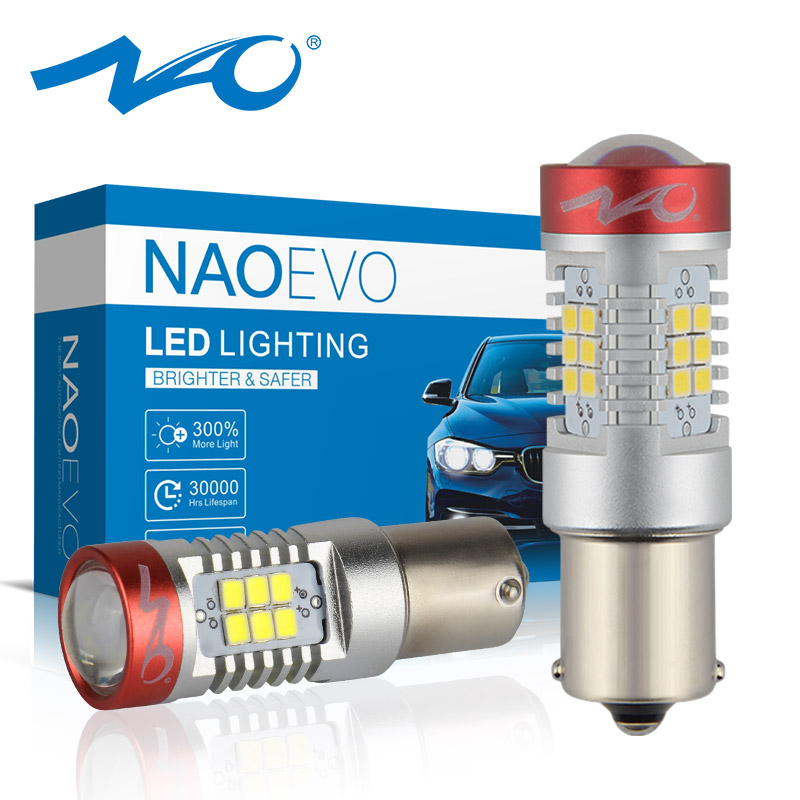 NAO P21W BA15S LED 5.5W 1300LM Car Reversing Light 21 SMD 2835 Chips 12V White 1156 Amber Auto Turn Signal Lamp Super Bright, As pic
NAO P21W BA15S LED 5.5W 1300LM Car Reversing Light 21 SMD 2835 Chips 12V White 1156 Amber Auto Turn Signal Lamp Super Bright, As pic