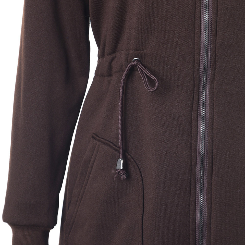 Plain Hooded Sweatshirt Dress Long Zip Up Hoodie 3xl Poleron Mujer 2020 Tunic Long Sleeve Back Zip Longline Hoodie Solid Women MX200812