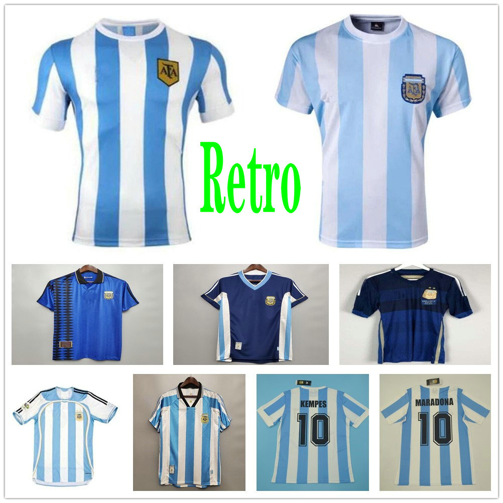 1978 1986 1994 1996 1998 2006 2014 Retro Argentina Soccer Jerseys Maradona Batistuta Messi CANIGGIA RIQUELME ORTEGA CRESPO Football Shirts, Black;yellow
1978 1986 1994 1996 1998 2006 2014 Retro Argentina Soccer Jerseys Maradona Batistuta Messi CANIGGIA RIQUELME ORTEGA CRESPO Football Shirts, Black;yellow