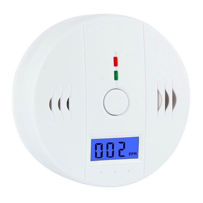 CO Carbon Alarm Monoxide Gas Sensor Monitor Poisoning Detector Tester For Home Security Surveillance Without Battery