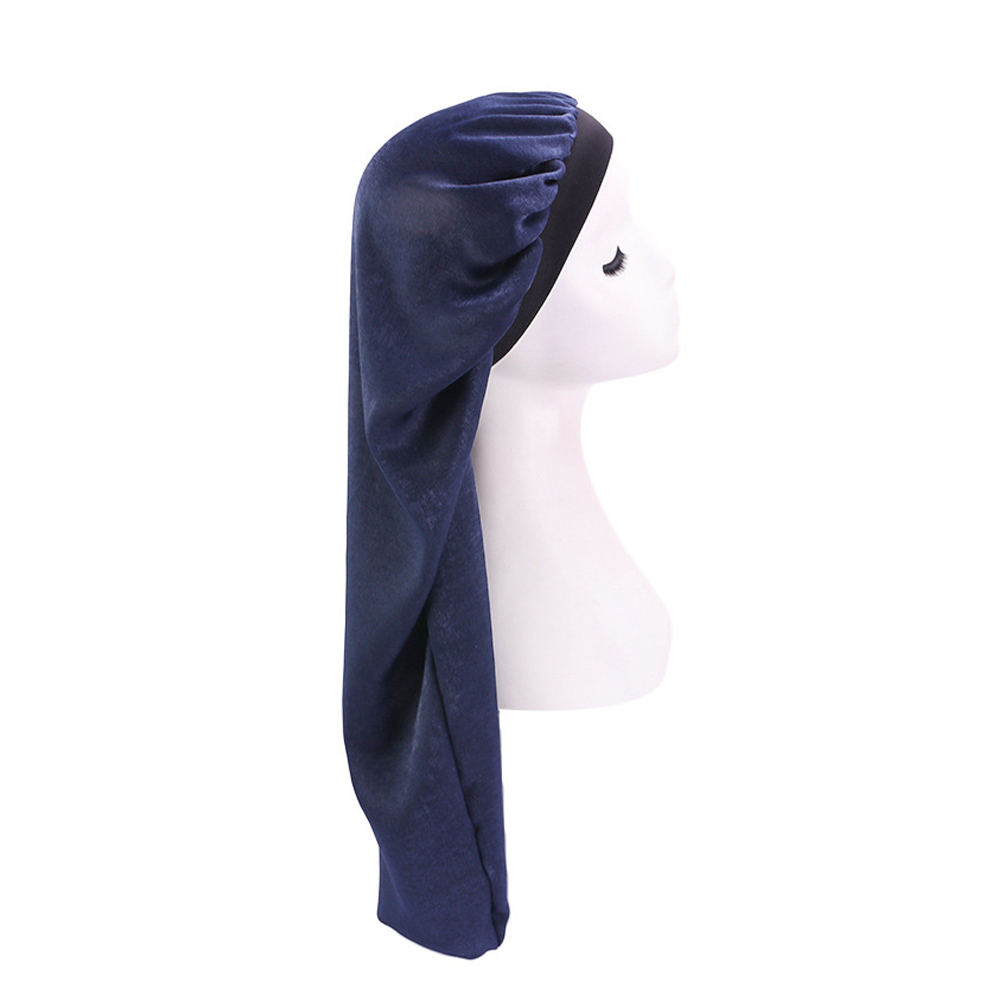 20pcs Extra Large Bonnet Soft Long Satin Bonnet Sleep Cap Bonnets for Women Night Sleep Hair Loose Cap Flowers Green Black Blue Purple