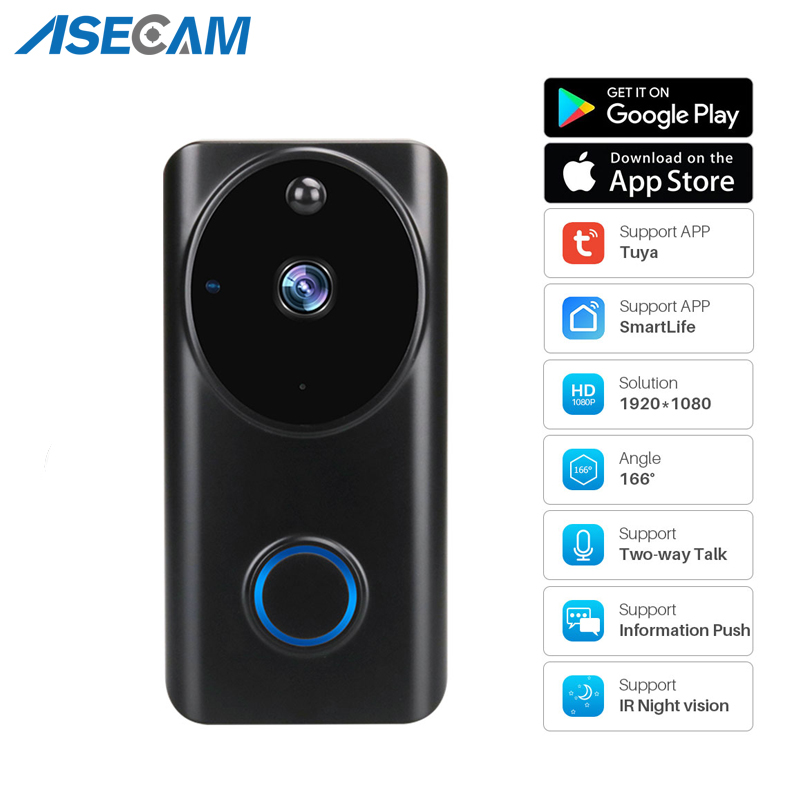 1080P WiFi Video Doorbell Smart Video Intercom APP Control Phone Call Door Bell Home Security Monitor Night Vision Camera
1080P WiFi Video Doorbell Smart Video Intercom APP Control Phone Call Door Bell Home Security Monitor Night Vision Camera