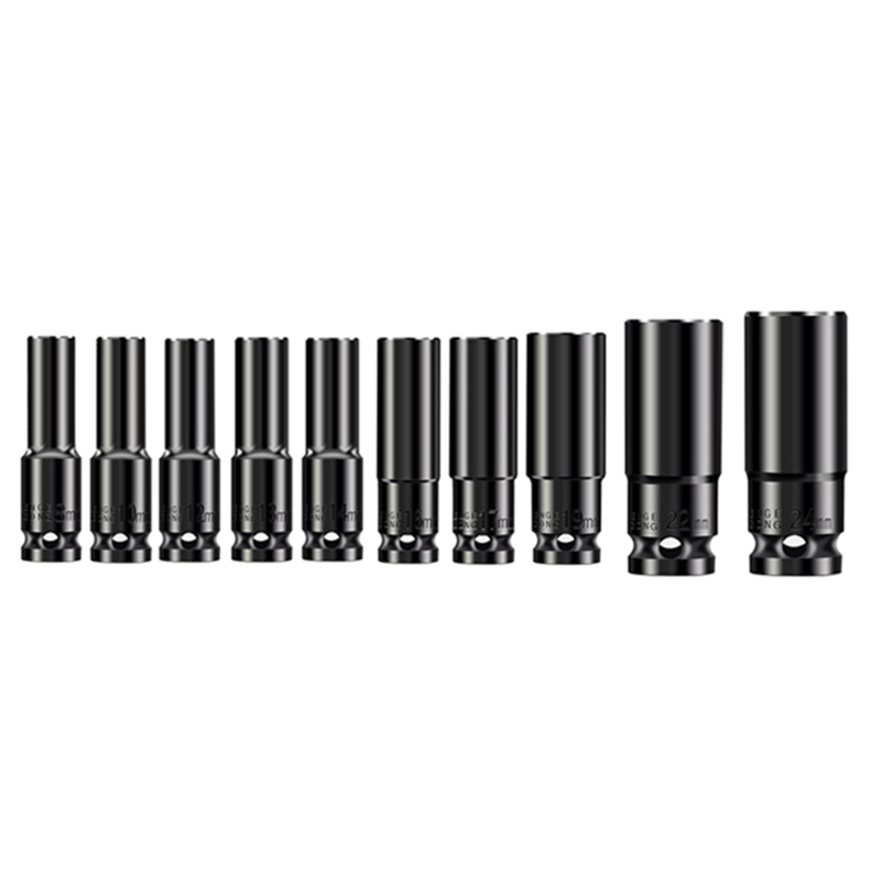 10Pcs 8-24Mm 1/2 inch Drive Deep Impact Socket Set Heavy Metric Garage Tool For 35EC
10Pcs 8-24Mm 1/2 inch Drive Deep Impact Socket Set Heavy Metric Garage Tool For 35EC