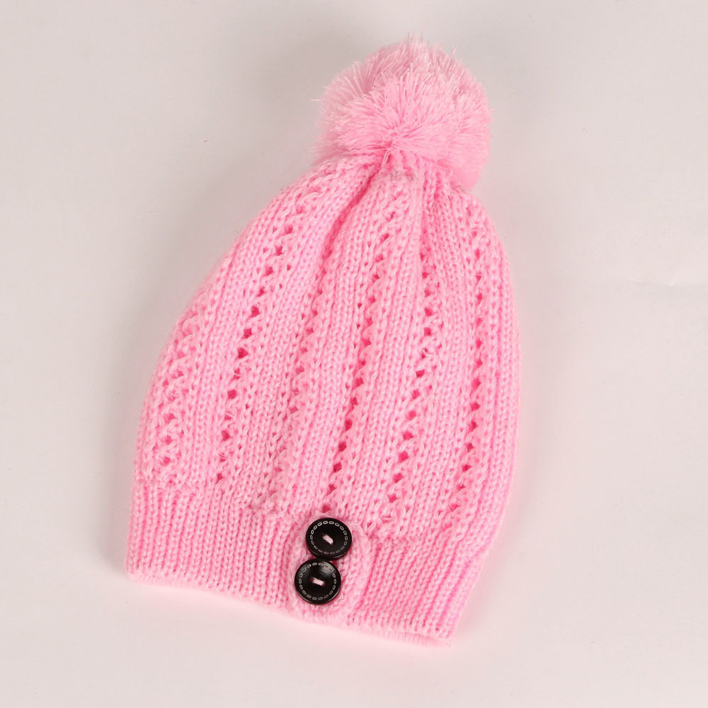 Beanie Hat for Women Men Winter Hat Knitted Autumn Button knitted hat Warm Bonnet Cap Female Hats