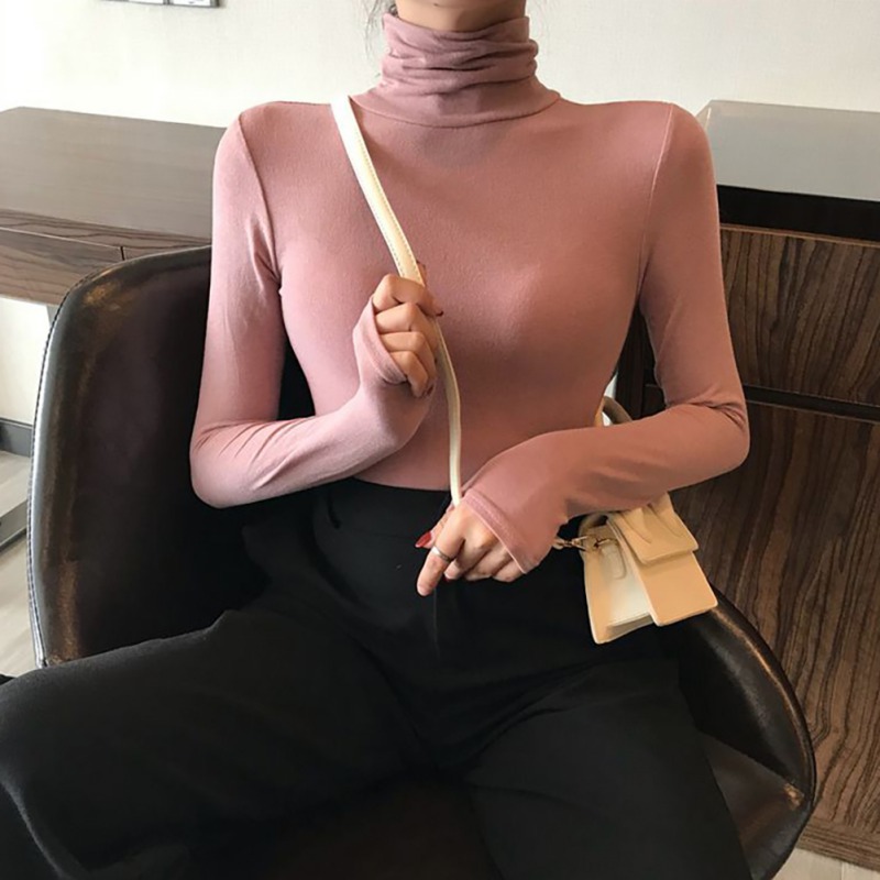 Blackday Hot Sale Women High Collar Loose Long Sleeve T-Shirt Simple Solid Color T-Shirt Bottoming Wild Casual Tops New, Pink
Blackday Hot Sale Women High Collar Loose Long Sleeve T-Shirt Simple Solid Color T-Shirt Bottoming Wild Casual Tops New, Pink