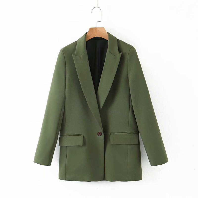 Women blazer green one button blazer female long sleeve female casual jacket formal suits
Women blazer green one button blazer female long sleeve female casual jacket formal suits