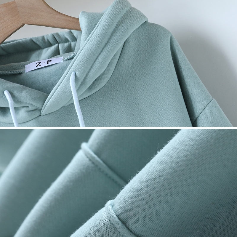 Autumn Winter BF Style Sweatshirt Women Harajuku Casual Oversize Long Sleeve Hooded Pullover Letter Print Thickening Tops