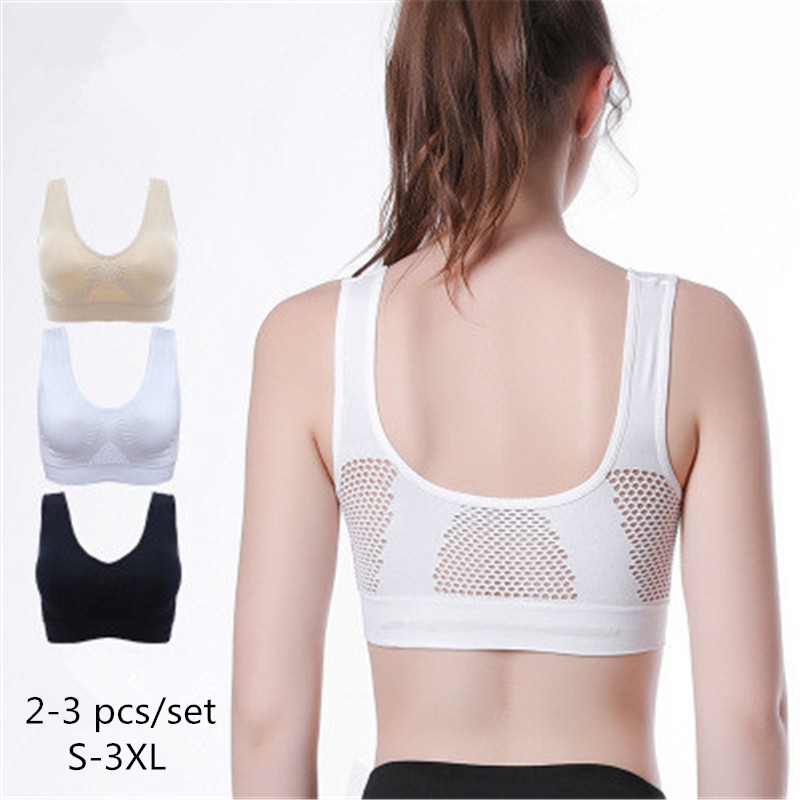 2-3 Pcs/Set Sports Women Bra S-3XL Plus Size Push Up Padded Crop Top Black/White/Beige Brassiere Yoga Fitness Bra, 2 black white
2-3 Pcs/Set Sports Women Bra S-3XL Plus Size Push Up Padded Crop Top Black/White/Beige Brassiere Yoga Fitness Bra, 2 black white