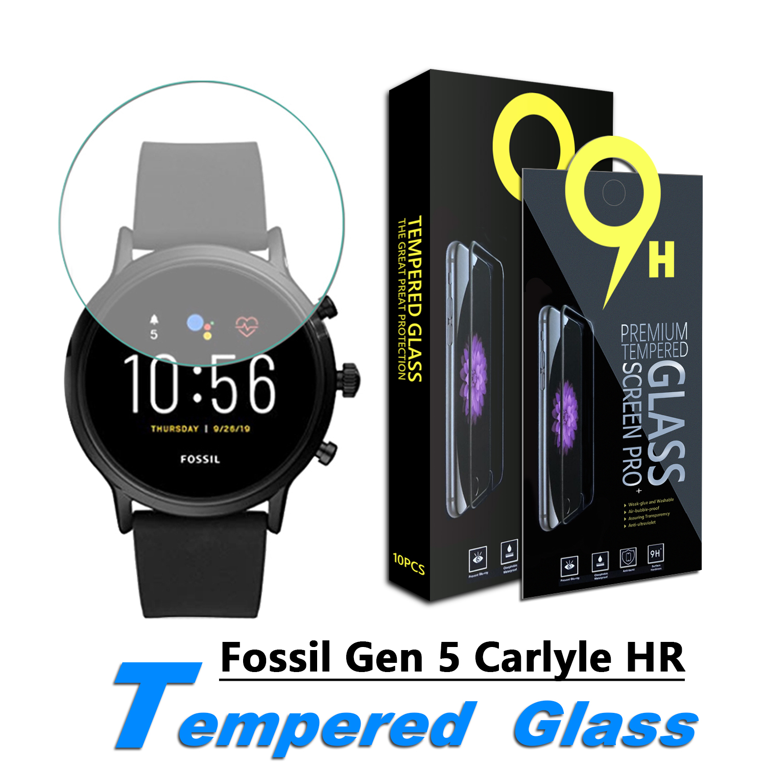 KAREEN Tempered Glass for Fossil Gen 5 Carlyle HR, Explorist HR Gen 4, Venture HR Gen 4 Screen Protector,with Retail Paper Box
KAREEN Tempered Glass for Fossil Gen 5 Carlyle HR, Explorist HR Gen 4, Venture HR Gen 4 Screen Protector,with Retail Paper Box