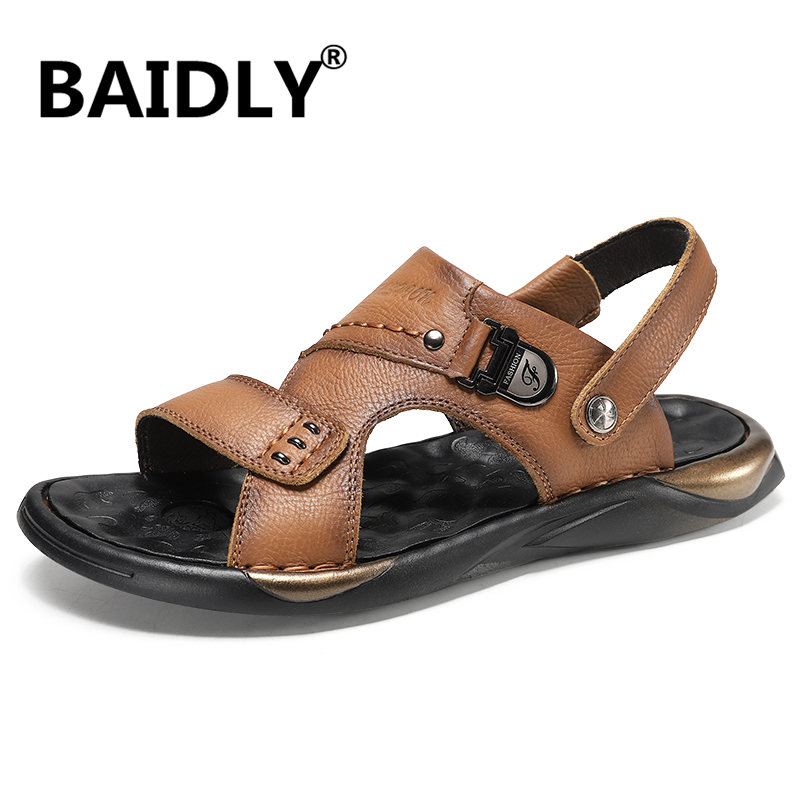 Brand Men Summer Fashion Sandals Beach Shoes Genuine Leather Sandals Comfortable Casual Shoes Men Roman Style Big Size, Black
Brand Men Summer Fashion Sandals Beach Shoes Genuine Leather Sandals Comfortable Casual Shoes Men Roman Style Big Size, Black