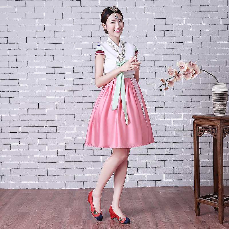 Woman Elegant Korea Hanbok Traditional Dress Female National Korean Dance Costume Embroidery Hanbok for Performance