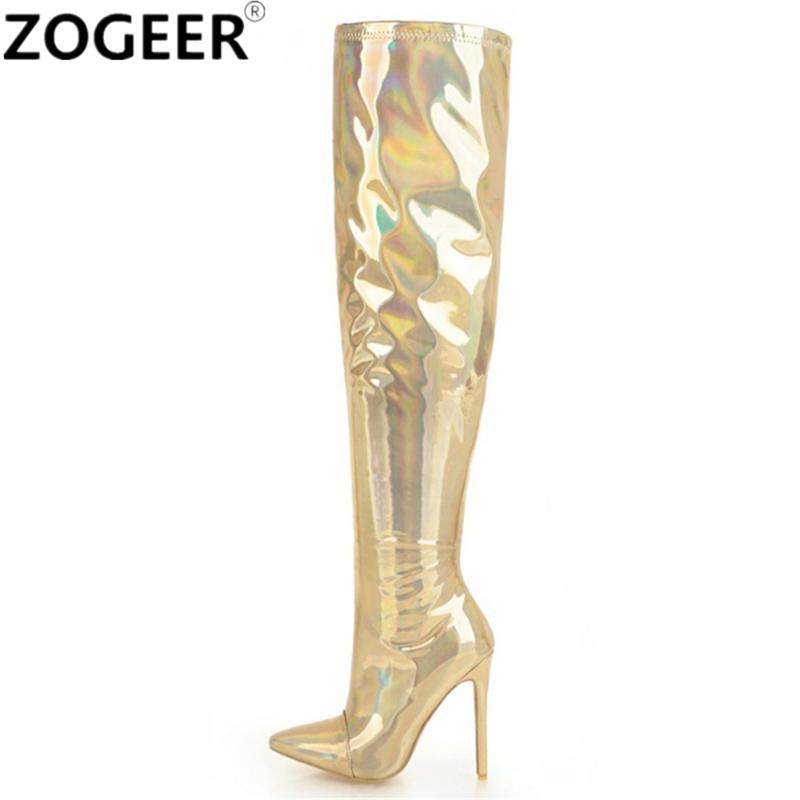 Plus Size 48 New Women Fetish Boots Fashion Patent Leather Over The Knee Boots Sexy Nightclub Dance Ladies Shoes Gold Silver
Plus Size 48 New Women Fetish Boots Fashion Patent Leather Over The Knee Boots Sexy Nightclub Dance Ladies Shoes Gold Silver