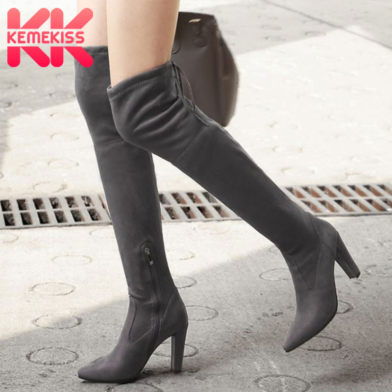 KemeKiss Women Over Knee Boots Fashion Zipper Sexy High Heel Winter Shoes Woman Pointed Toe Stretch Boot Footwear Size 34-43, Black
KemeKiss Women Over Knee Boots Fashion Zipper Sexy High Heel Winter Shoes Woman Pointed Toe Stretch Boot Footwear Size 34-43, Black