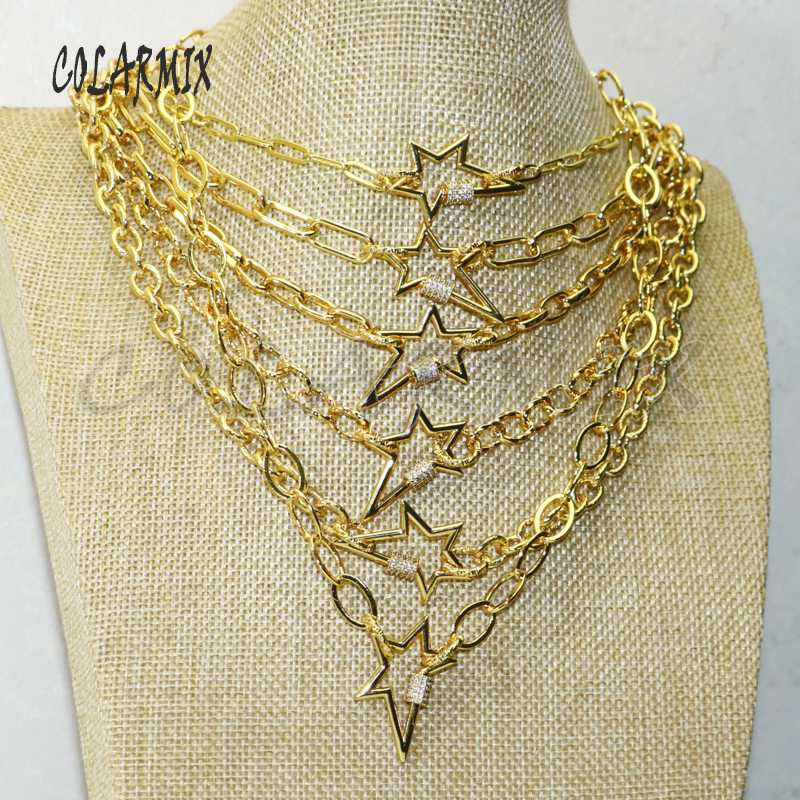 Handmade jewerly Spiral star Clasp necklace gold pendant necklace Gold Color jewelry Chain 50585
Handmade jewerly Spiral star Clasp necklace gold pendant necklace Gold Color jewelry Chain 50585