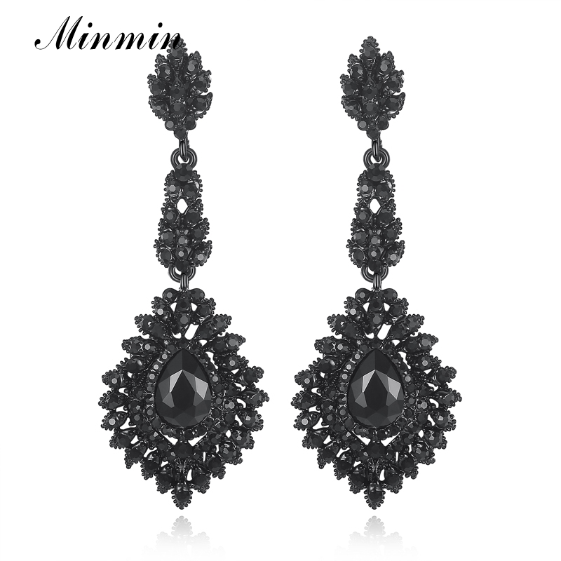 Minmin Vintage Black Long Chandelier Drop Earrings for Women Teardrop Crystal Wedding Bridal Earrings Fashion Jewelry 2020 EH192
Minmin Vintage Black Long Chandelier Drop Earrings for Women Teardrop Crystal Wedding Bridal Earrings Fashion Jewelry 2020 EH192