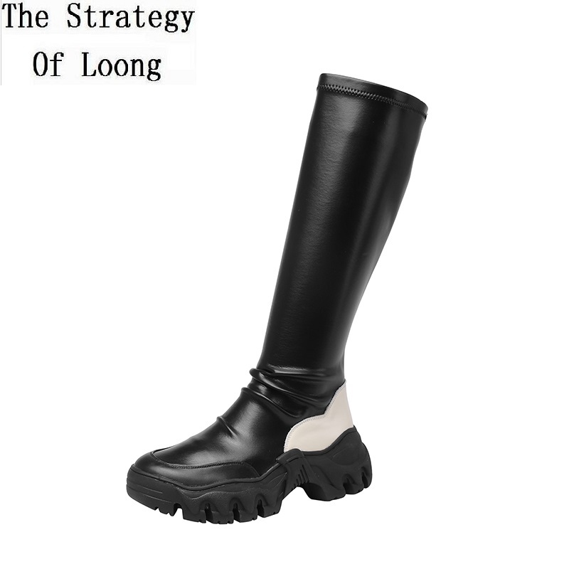 Spring Autumn Fashion New Slim Mixed Colors Genuine Leather Women Long Stretch Boots Winter Plush Ladies Knee-High Botas 200906, Spring autumn black
Spring Autumn Fashion New Slim Mixed Colors Genuine Leather Women Long Stretch Boots Winter Plush Ladies Knee-High Botas 200906, Spring autumn black