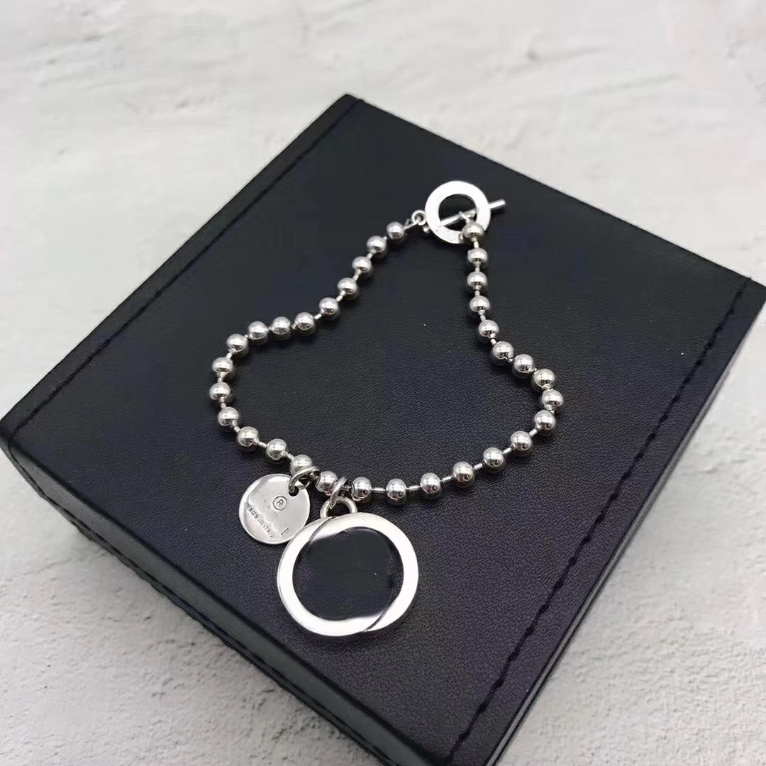 925 Sterling Silver Bracelet New Simple Personality Jewelry Set Necklace High Quality Silver Charm Necklaces Supply Necklace Set