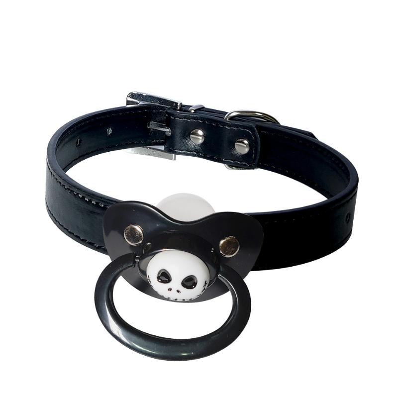DDLG Gag Pacifier Adult Size Pacifier Belt Collar ABDL Baby Silicone Pacifiers Plus Large Dummy Gag