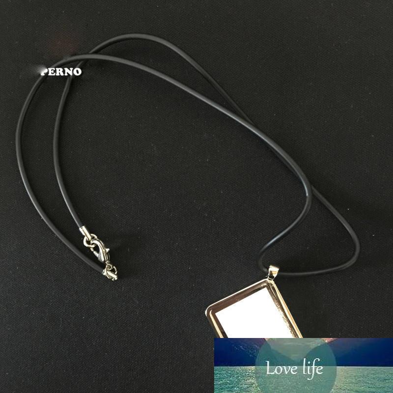 rhombus blank necklace pendant for sublimation rectangle square blank necklaces pendants for heat Transfer factory wholesale price