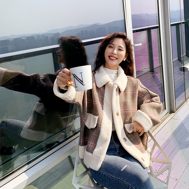 2020 Autumn Winter New fur jacket coat,Elegant large pocket cashmere coat faux fur coat integrated W1928, Green
2020 Autumn Winter New fur jacket coat,Elegant large pocket cashmere coat faux fur coat integrated W1928, Green