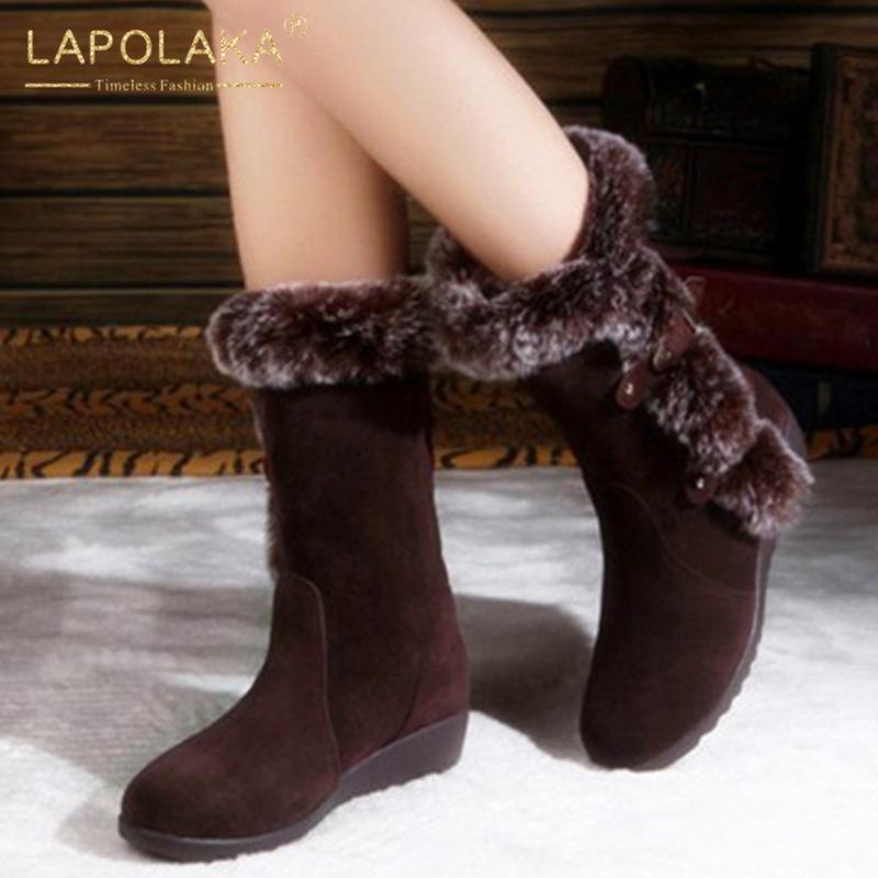 LAPOLAKA 2020 Hot Sale Dropship Shoes Women snow Boots Female Slip On Add Fur keep Warm Winter Boots Woman Shoes Footwear, Black
LAPOLAKA 2020 Hot Sale Dropship Shoes Women snow Boots Female Slip On Add Fur keep Warm Winter Boots Woman Shoes Footwear, Black