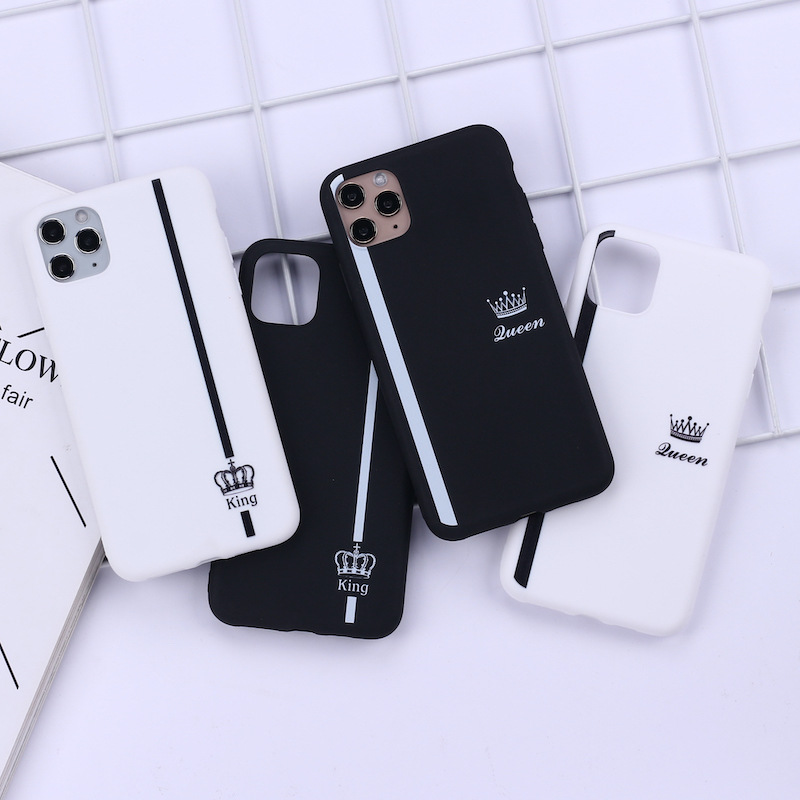 JAMULAR King Queen Lovers Couple Case For iPhone X XS MAX X XR 11 Pro SE 2020 7 8 6Plus Black White Silicon Soft Phone Cover Bag
JAMULAR King Queen Lovers Couple Case For iPhone X XS MAX X XR 11 Pro SE 2020 7 8 6Plus Black White Silicon Soft Phone Cover Bag