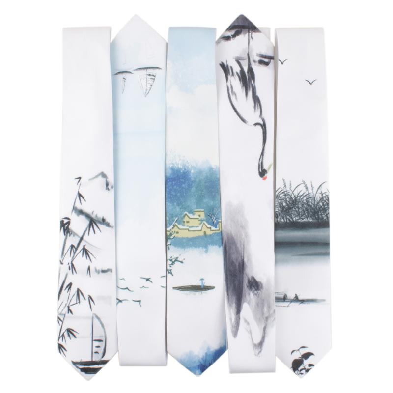 Bow Ties Men's Printed Tie Casual Banquet Suit Shirt Accessories Yarn-dyed Polyester Silk White Fine Novelty Landscape Painting Necktie
Bow Ties Men's Printed Tie Casual Banquet Suit Shirt Accessories Yarn-dyed Polyester Silk White Fine Novelty Landscape Painting Necktie