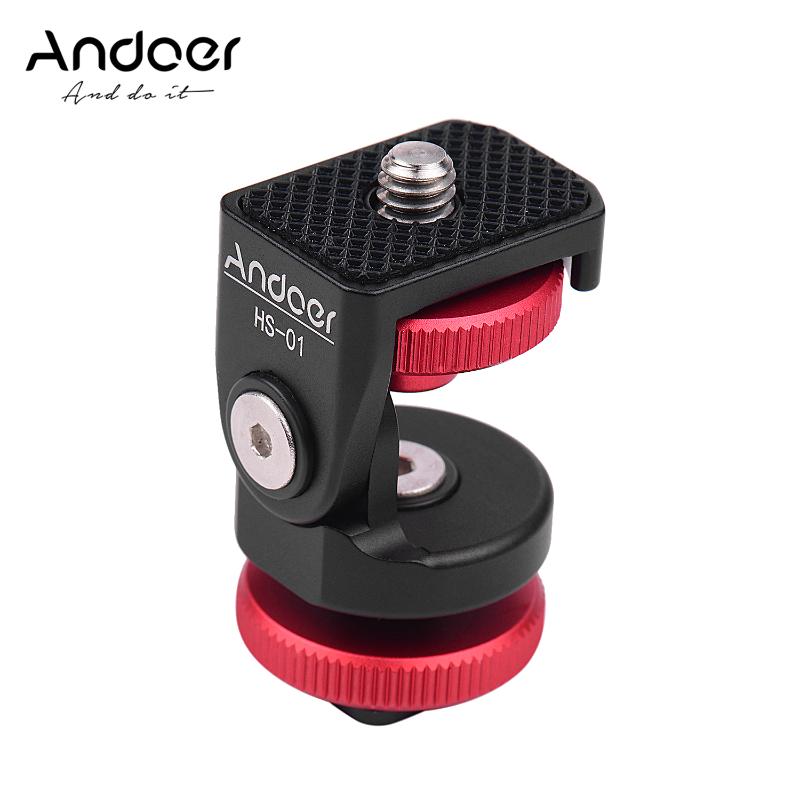 Andoer Cold Shoe Mount Adapter Bracket Holder Aluminum Alloy with 1/4 Inch Screw for LED Light Video DSLR Camera Photography
Andoer Cold Shoe Mount Adapter Bracket Holder Aluminum Alloy with 1/4 Inch Screw for LED Light Video DSLR Camera Photography