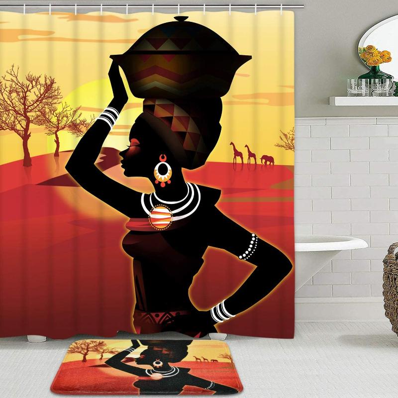 African Shower Curtain African Girl Desert Waterproof Shower Curtain Non-slip Mat Bathroom Set
African Shower Curtain African Girl Desert Waterproof Shower Curtain Non-slip Mat Bathroom Set