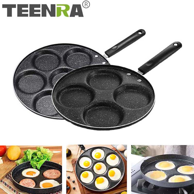 TEENRA Four-hole Frying Pot Thickened Omelet Pan Non-stick Egg Pancake Steak Pan Cooking Egg Ham Pans Breakfast Maker
TEENRA Four-hole Frying Pot Thickened Omelet Pan Non-stick Egg Pancake Steak Pan Cooking Egg Ham Pans Breakfast Maker