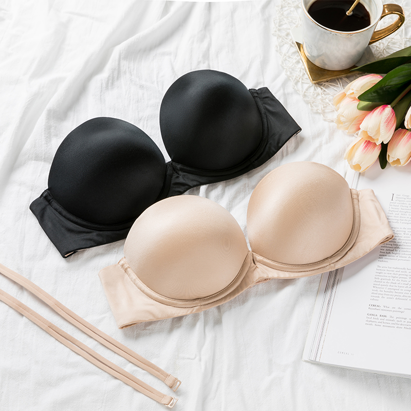 Women's Seamless Strapless Bra Padded Push up Bras No Show Lift Multiway Brassiere, Beige02
Women's Seamless Strapless Bra Padded Push up Bras No Show Lift Multiway Brassiere, Beige02