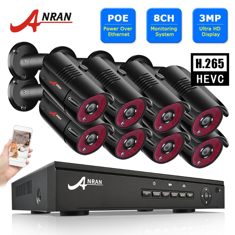 3.0MP Video Surveillance System Camera CCTV NVR Kit 8 CH PoE Security Camera System Outdoor Night Vision ANRAN
3.0MP Video Surveillance System Camera CCTV NVR Kit 8 CH PoE Security Camera System Outdoor Night Vision ANRAN