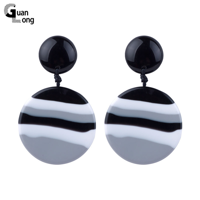 Guanlong Vintage New Fashion Resin Long Big Drop Earrings for Women Round Geometric Stripe Acrylic Rope Dangle Earring Jewelry
Guanlong Vintage New Fashion Resin Long Big Drop Earrings for Women Round Geometric Stripe Acrylic Rope Dangle Earring Jewelry